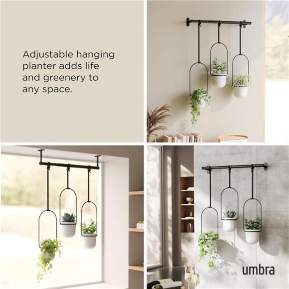 Hanging Planter for Window, Indoor Herb Garden, Set of 3 - Picture 4 of 7